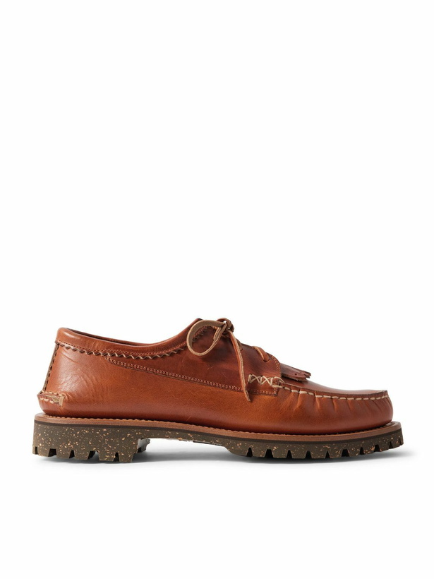 Photo: Yuketen - Kiltie Fringed Leather Brogues - Brown
