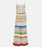 Missoni Mare Striped metallic knit jumpsuit
