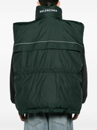 Balenciaga Green Logo-Print Puffer Vest