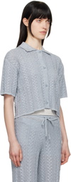 Holzweiler Blue Kelp Crochet Shirt