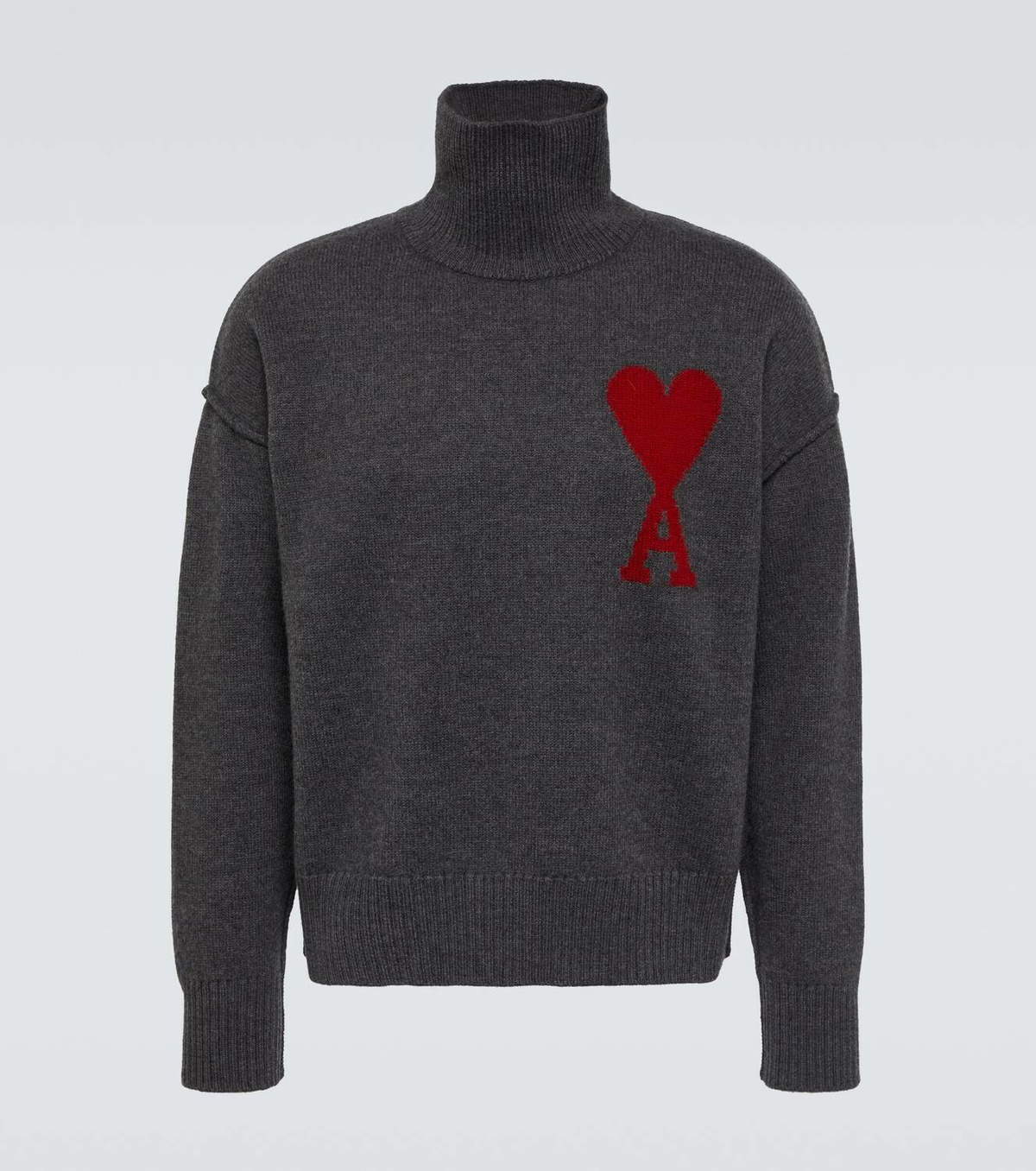 Ami Paris Ami de Cœur wool turtleneck sweater