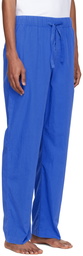 Tekla Blue Organic Cotton Pyjama Pants