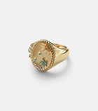 Yvonne Léon La Plage 9kt gold ring with gemstones