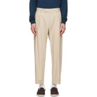 BOSS Beige Relaxed-Fit Trousers