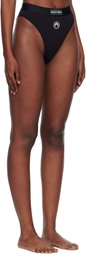 Marine Serre Black Moon Logo Stretched Jersey High-Waist Briefs