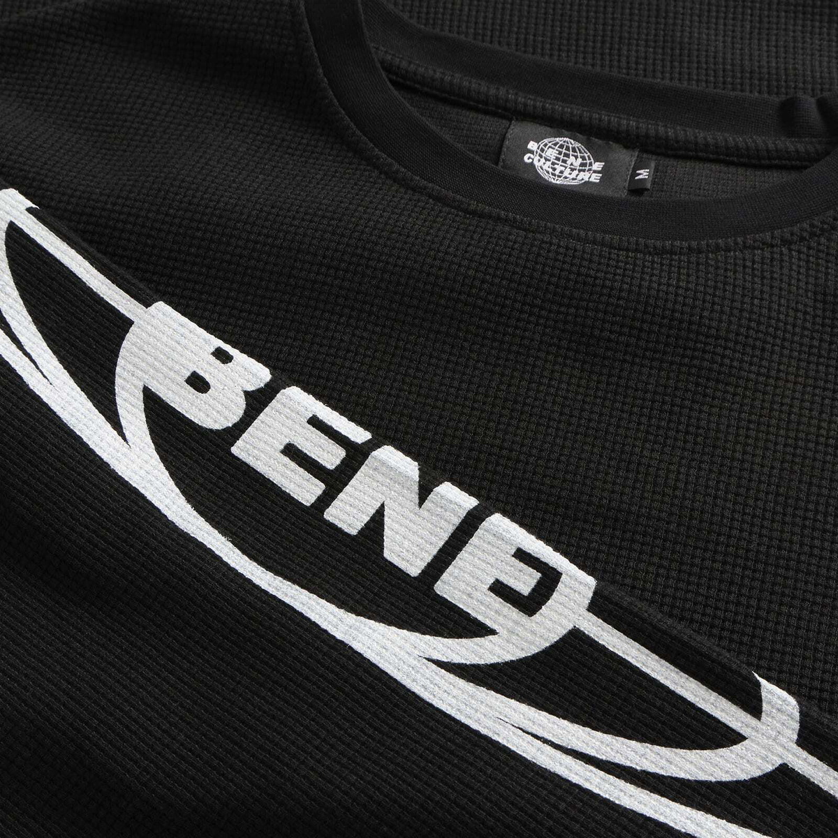 Bene Culture Worldwide Thermal Long Sleeve T-Shirt in Black