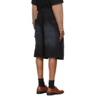 We11done Black Washed Bermuda Cargo Shorts