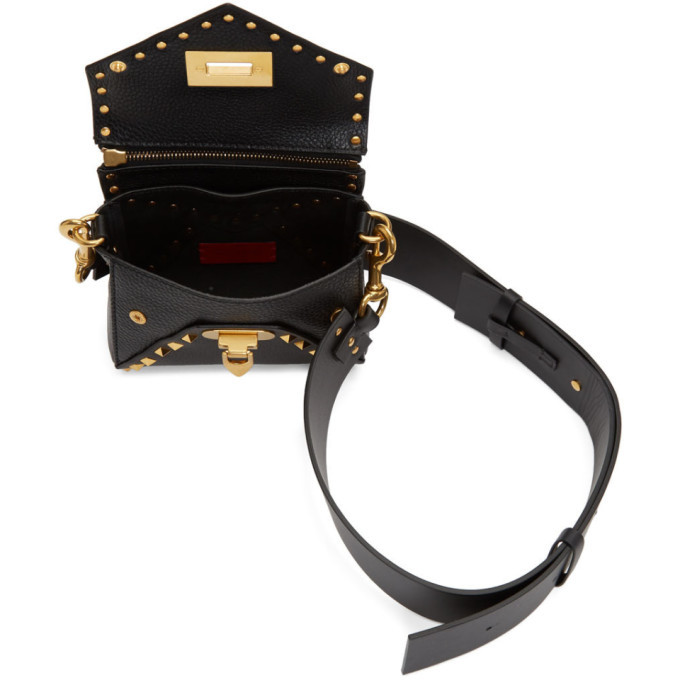 Valentino Black Valentino Garavani Small Rockstud Hype Bag