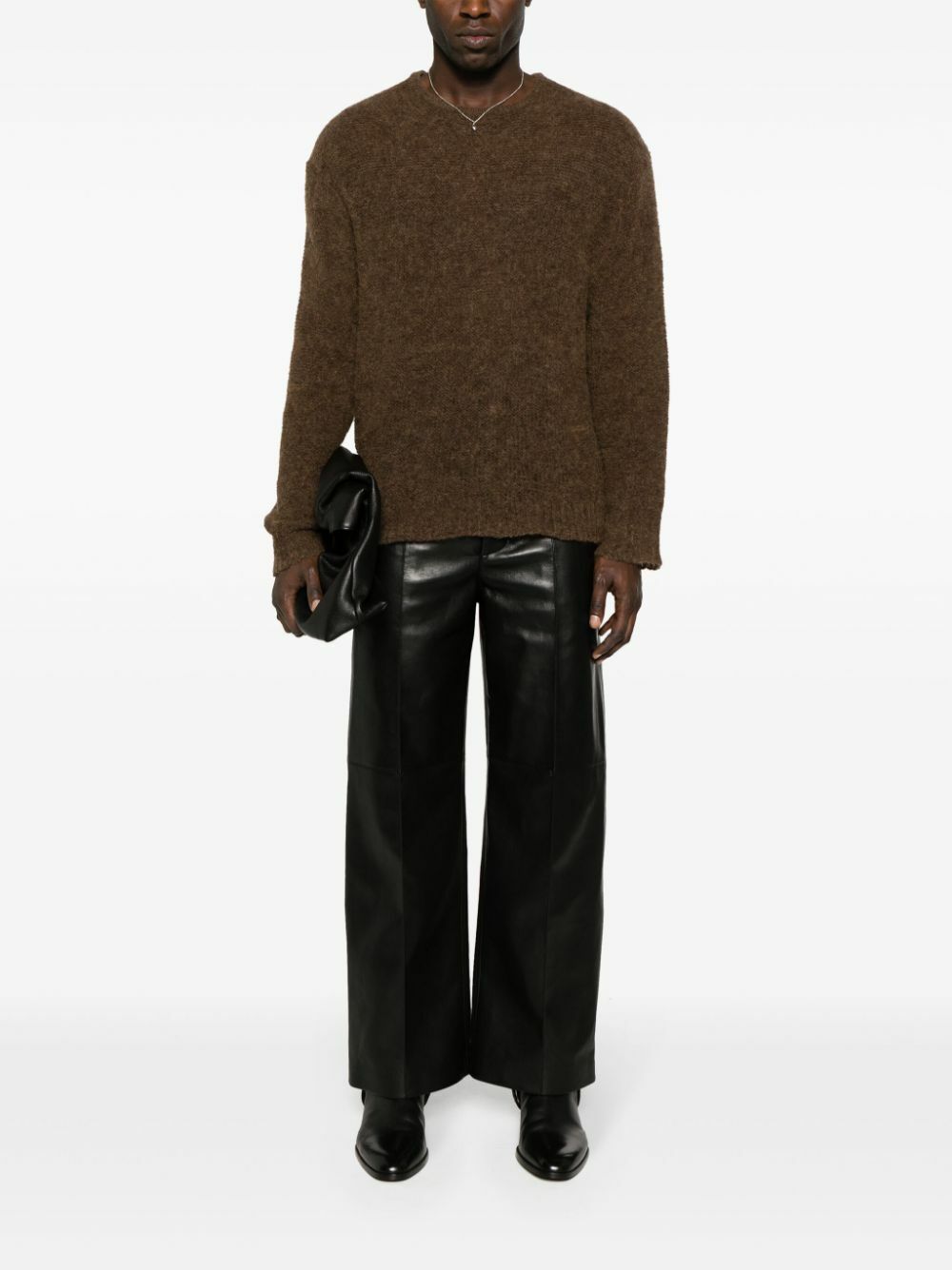 Nanushka Brown Tevin Brushed Jumper