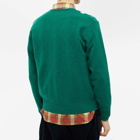 Beams Plus Men's 9G Stripe Cardigan in Green