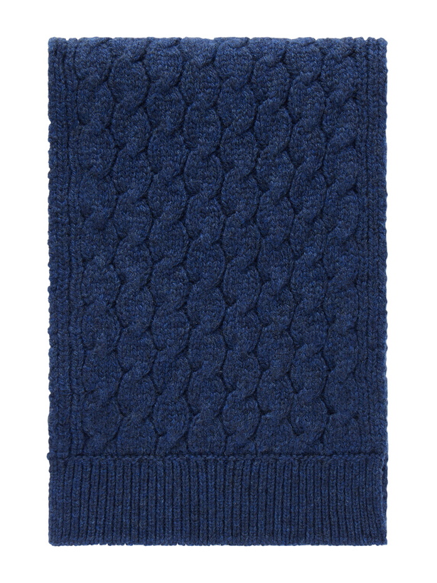 Photo: Begg & Co - Bernard Cashmere and Wool-Blend Scarf - Blue