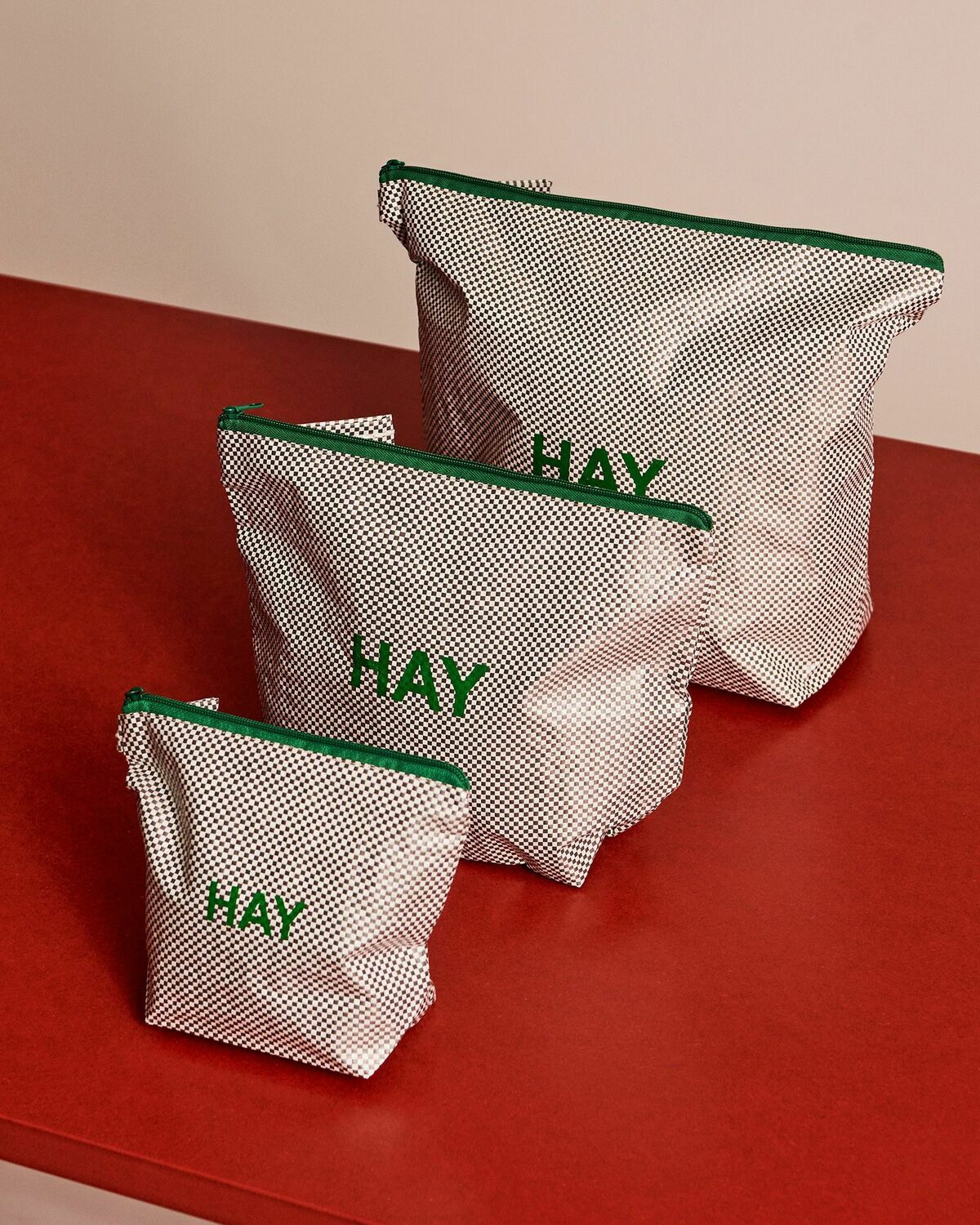 HAY Candy Mono Wash Bag Grey Mens Small Bag