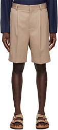 Another Aspect Brown Wool Shorts