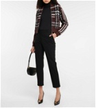 Burberry - Checked wool-blend bomber jacket