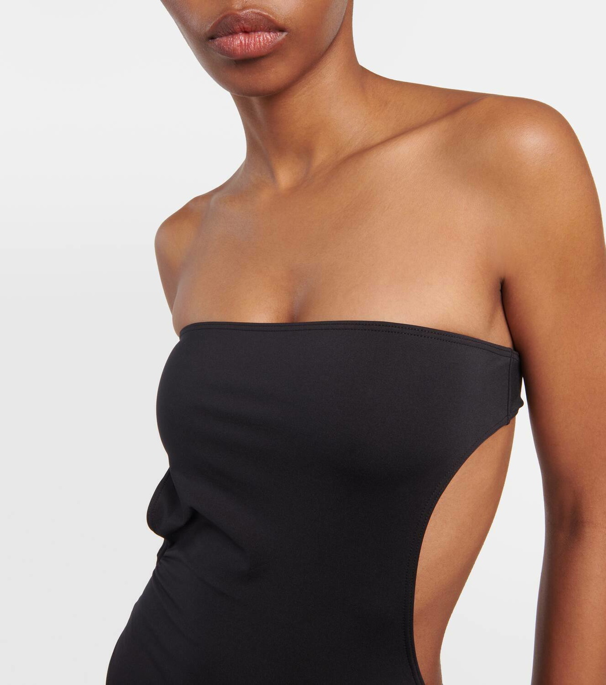 Saint Laurent Strapless cutout swimsuit