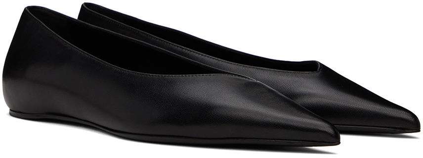 TOTEME Black 'The Asymmetric' Ballerina Flats Toteme