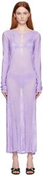 Marco Rambaldi Purple Cutout Midi Dress