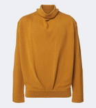 Valentino Garavani Draped cashmere turtleneck sweater