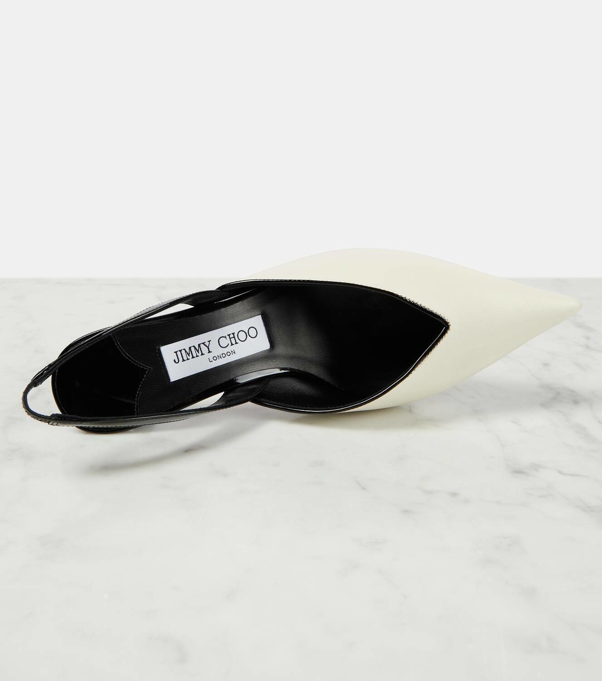 [Jimmy Choo] Maryanne ベルベット スリングバック パンプス Maryanne 65 leather slingback pumps in black - Jimmy Choo