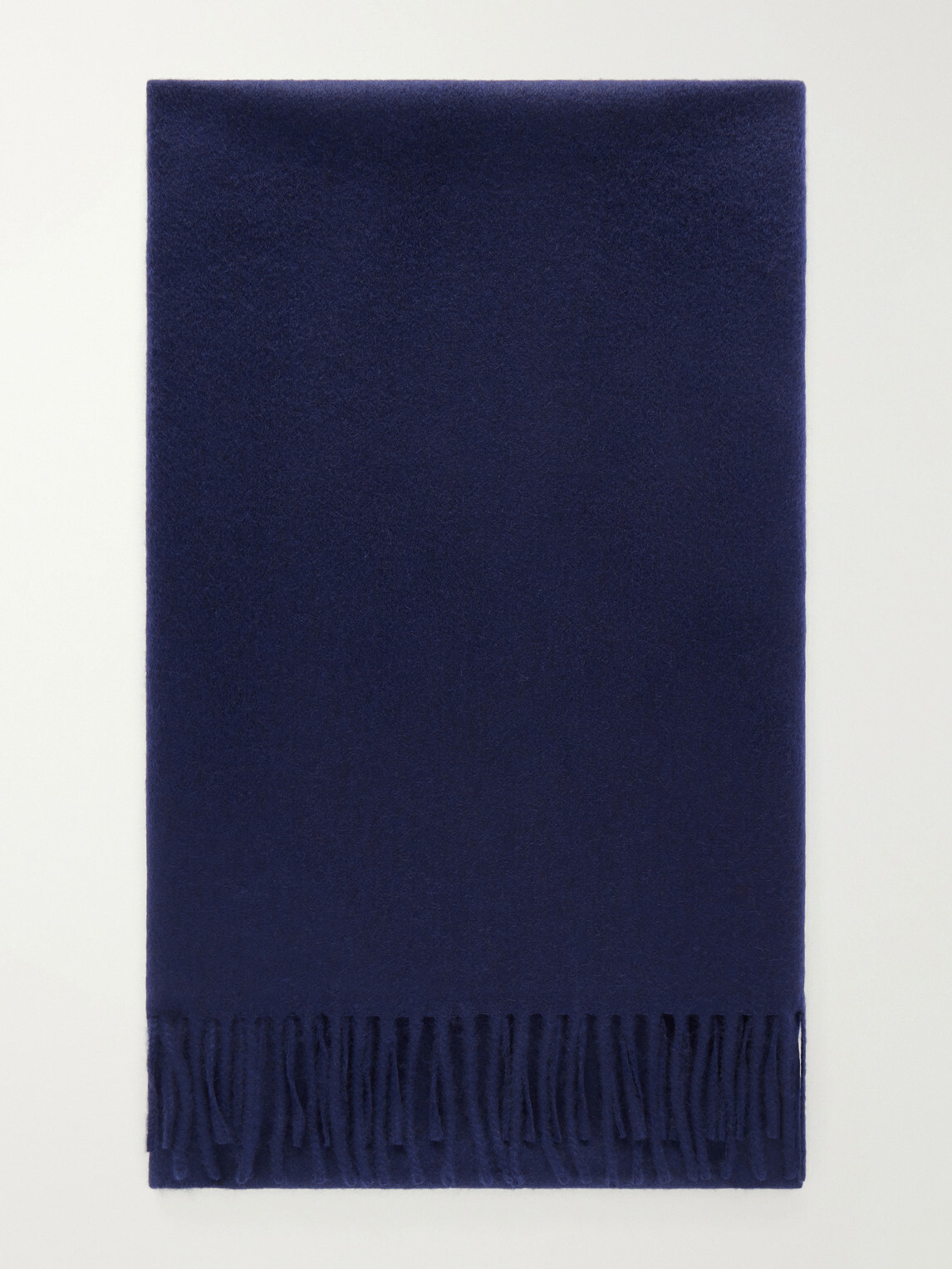 Begg & Co - Arran Fringed Brushed-Cashmere Scarf - Blue