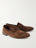 Zegna - L'Asola Suede Penny Loafers - Brown