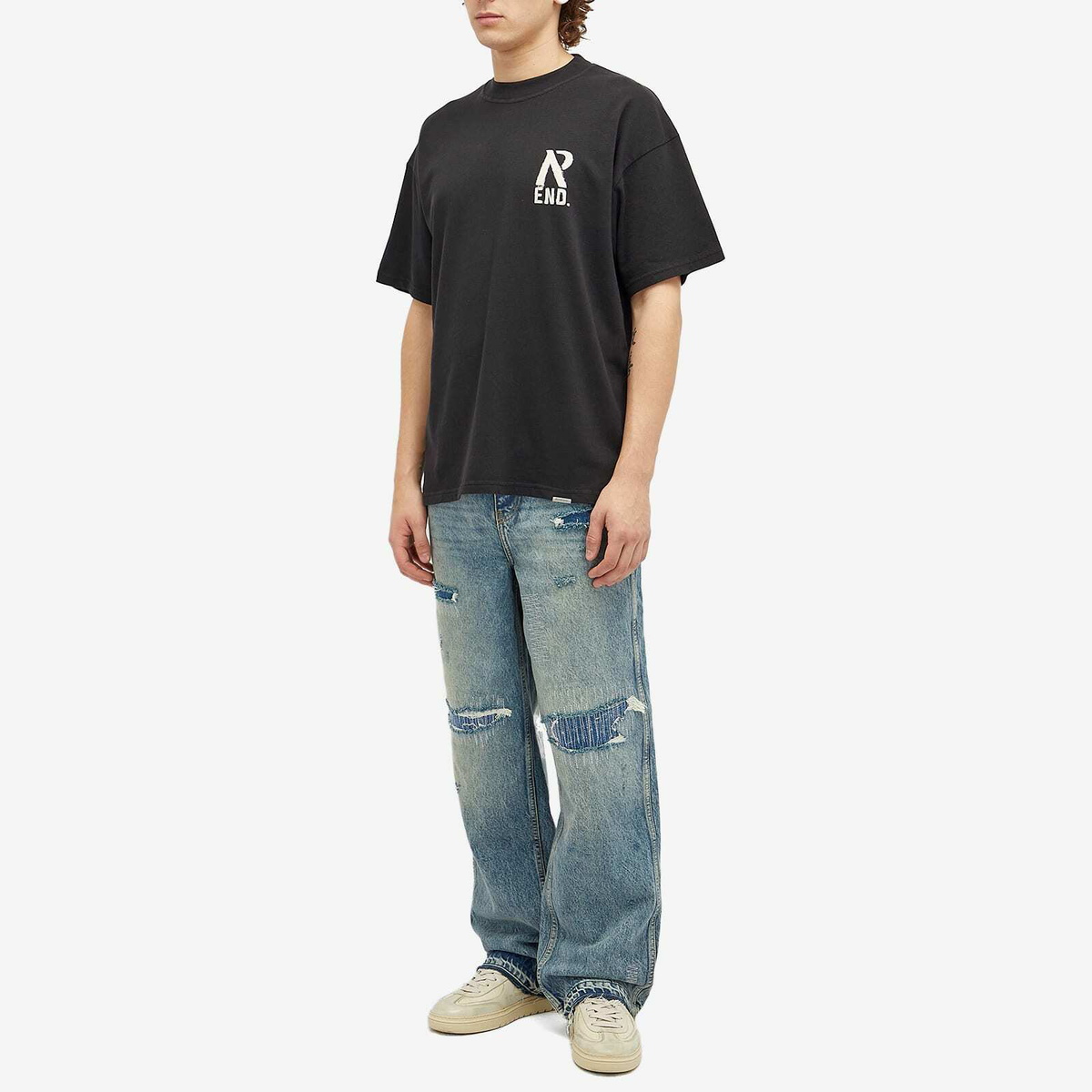 END. x Represent Workshop T-Shirt in Stained Black