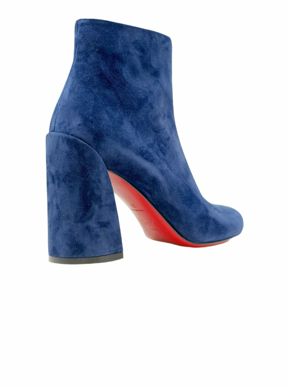 Christian Louboutin Blue Suede Turela 85 Ankle Boots Christian Louboutin