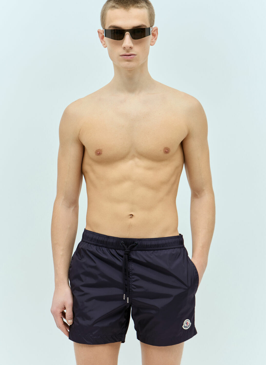 Moncler Logo Patch Swim Shorts