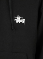 Stüssy Basic Logo Hooded Sweatshirt male Black