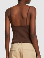 MATTEAU Square Neck Viscose Blend Knit Top