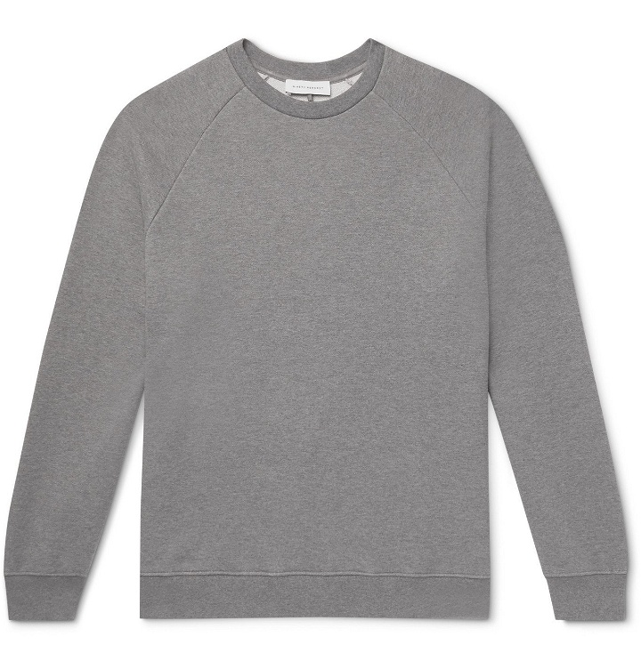 Photo: Ninety Percent - Mélange Loopback Organic Cotton-Jersey Sweatshirt - Gray