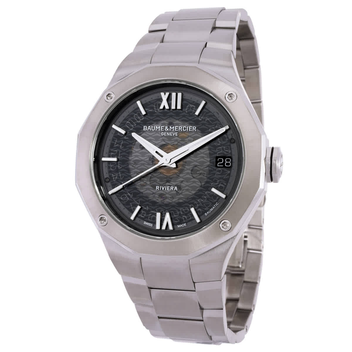 Baume et Mercier Riviera Automatic Grey Dial Mens Watch M0A10715