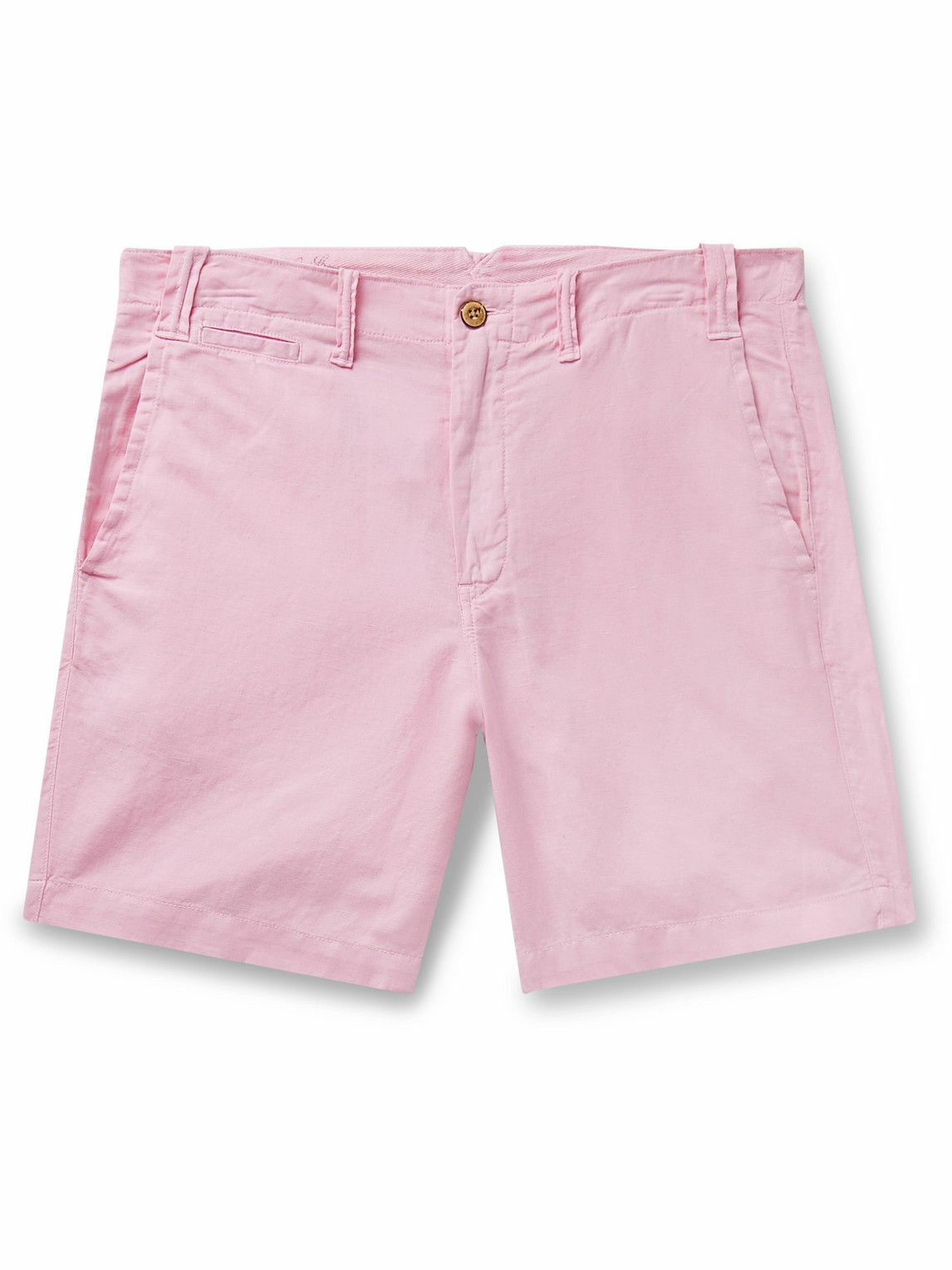 Polo Ralph Lauren - Maritime Straight-Leg Linen and Cotton-Blend Shorts ...