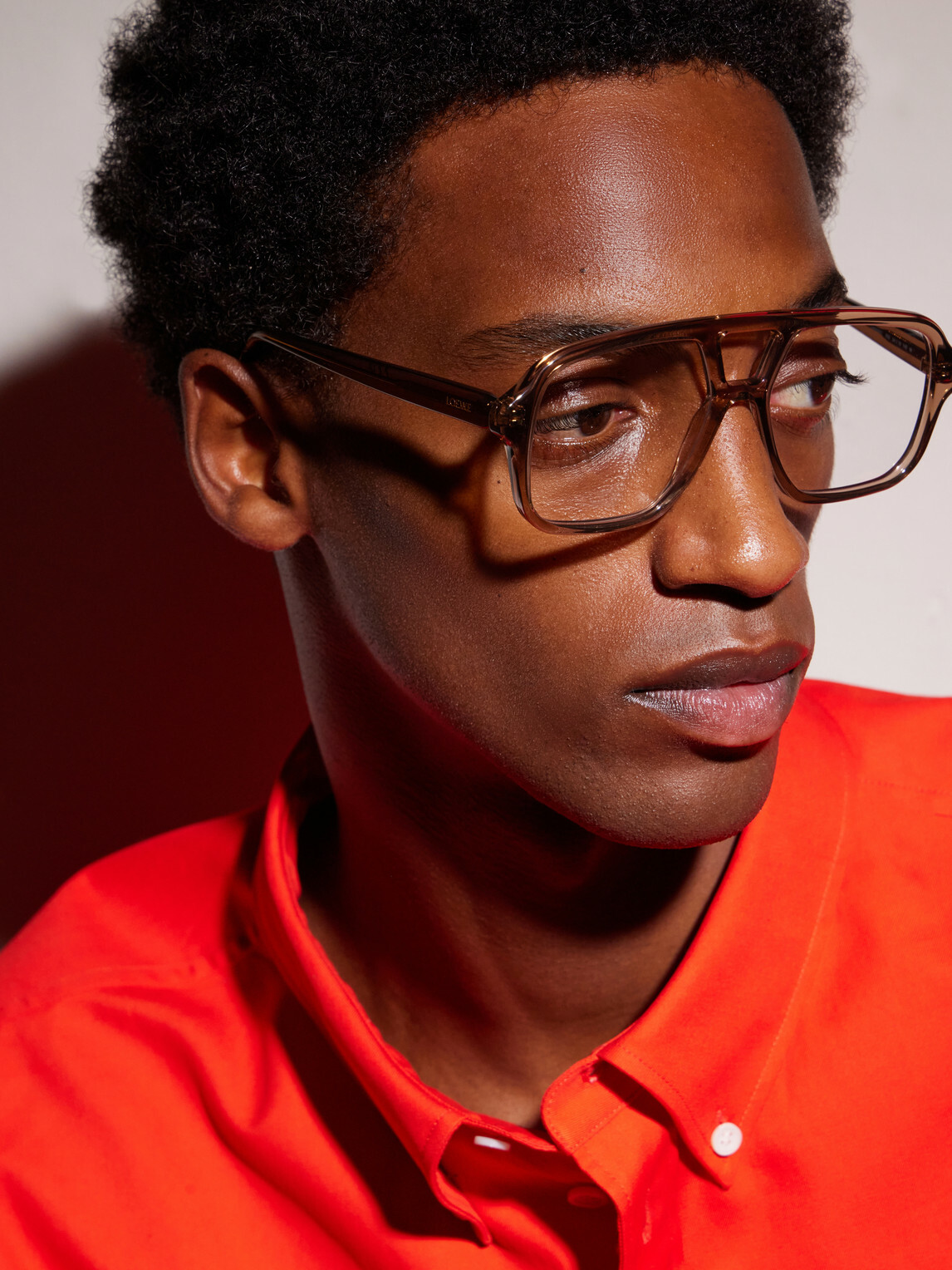 LOEWE - Slim Rectangular Aviator-Style Acetate Glasses