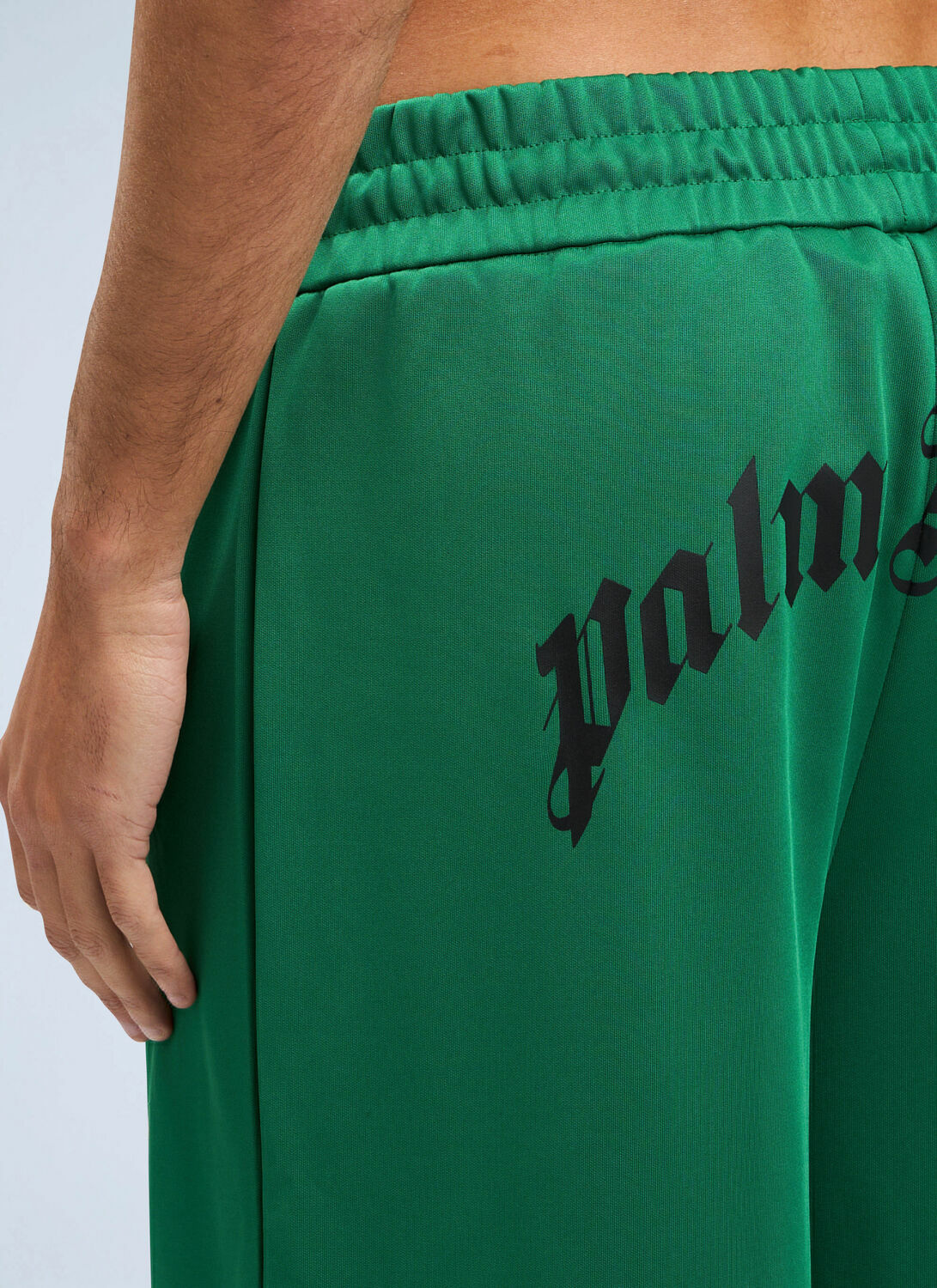 Palm Angels Back Curved Logo Track Shorts