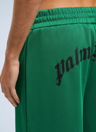 Palm Angels Back Curved Logo Track Shorts