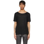 Saint Laurent Black Linen Bat T-Shirt