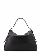 Gucci Gg Emblem Leather Shoulder Bag With Frontal Logo