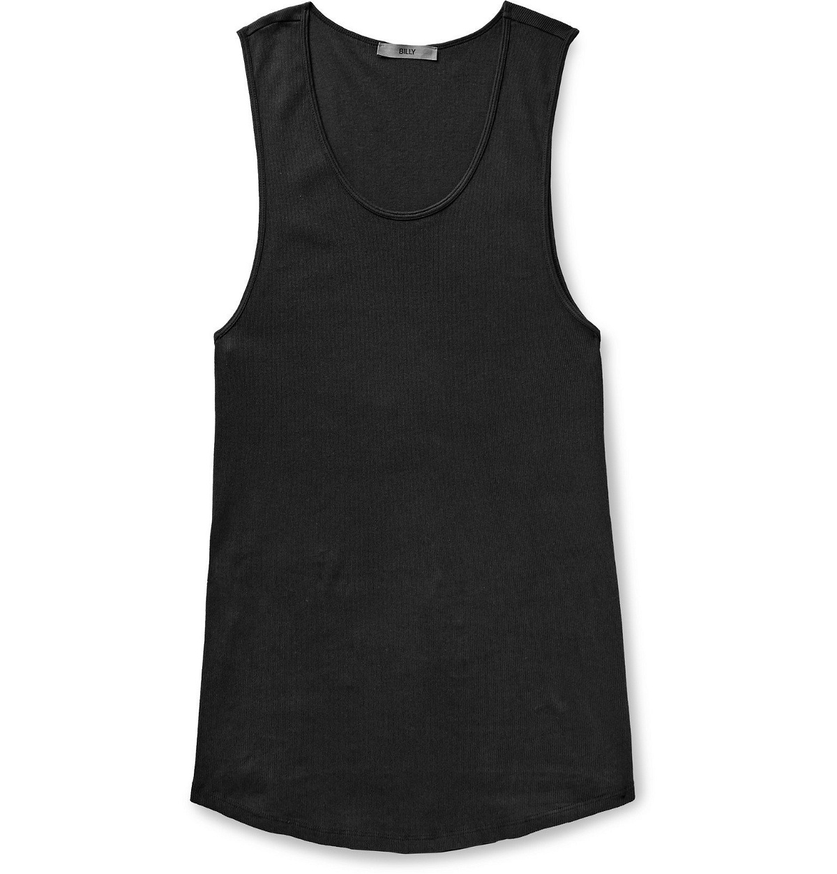 Photo: BILLY - Colton Ribbed Cotton Tank Top - Black