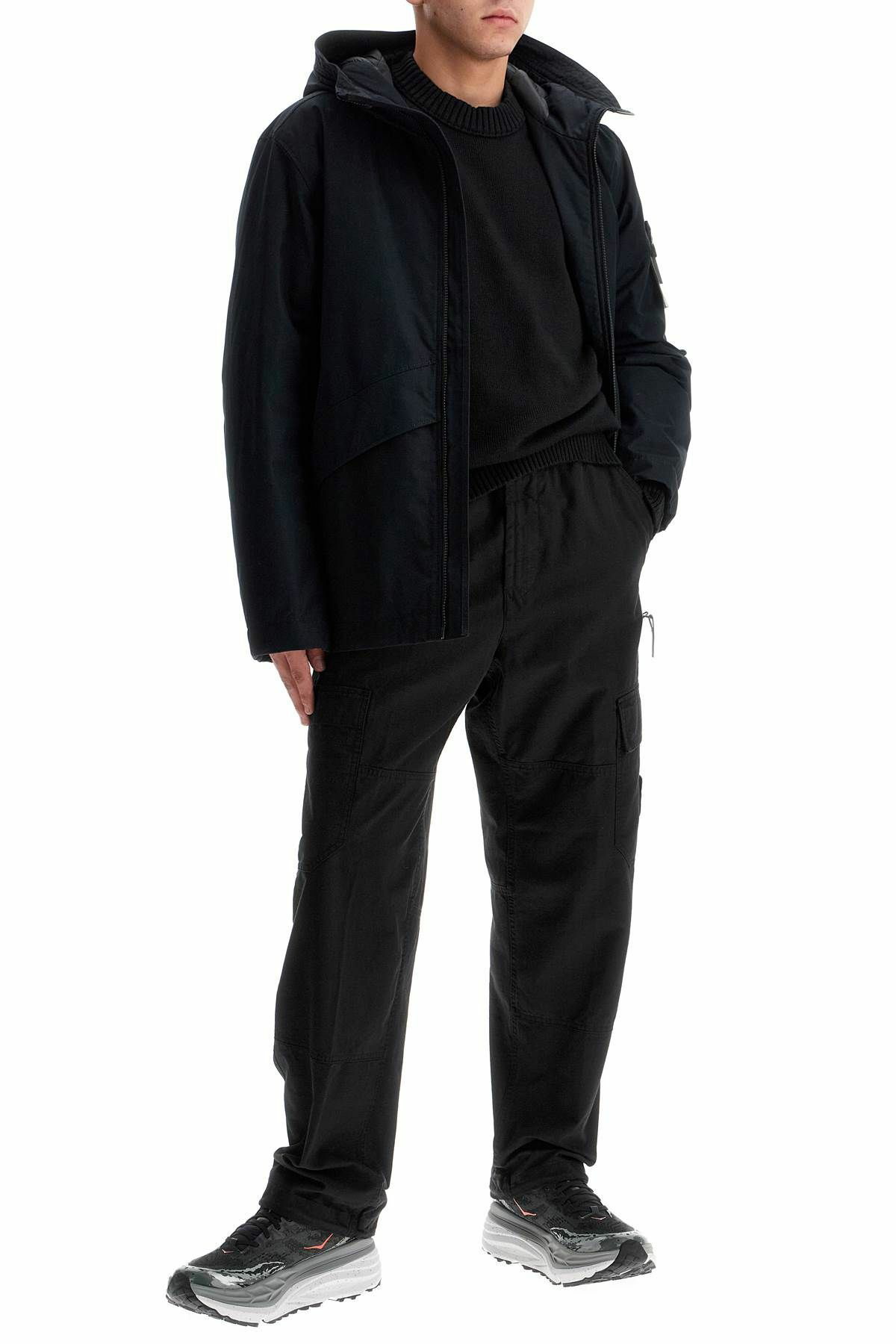 STONE ISLAND 'ghost jacket in durable weatherproof Black Stone Island