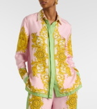 Versace Printed silk twill shirt