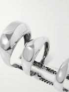 Alexander McQueen - Burnished Silver-Tone Ring - Silver