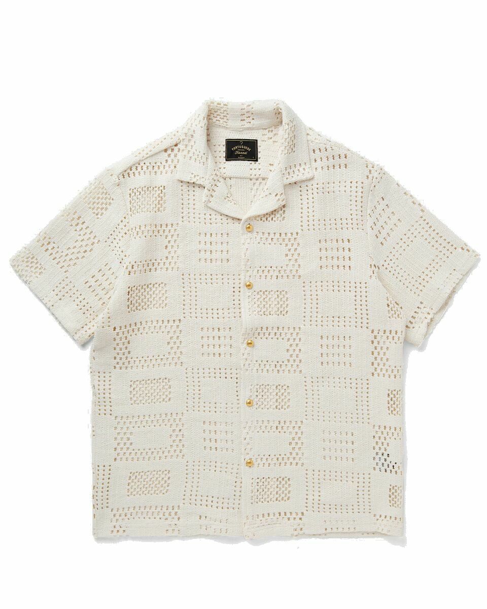 Photo: Portuguese Flannel Square Knit White - Mens - Shortsleeves