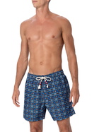 MC2 Saint Barth Man Lightweight Fabric Swim-shorts Lighting 70 With Majolica Print