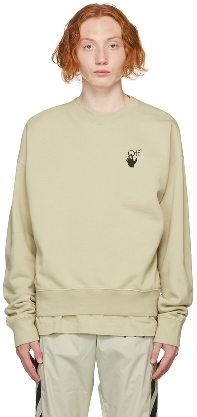 Photo: Off-White Beige Bubble Arrows Sweatshirt