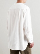 Richard James - Grandad-Collar Cotton-Gauze Shirt - White