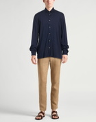 Fedeli Mens Shirt Midnight in Blue