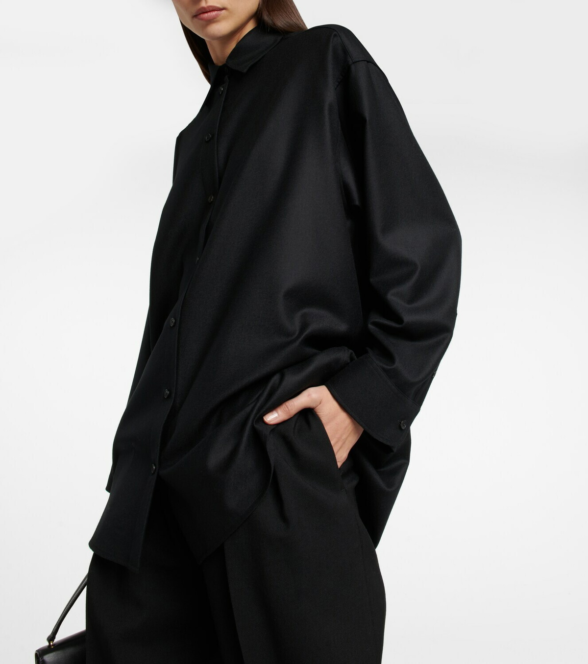 The Row Caroline virgin wool shirt The Row