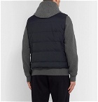 Brunello Cucinelli - Cashmere and Quilted Shell Hooded Down Gilet - Blue