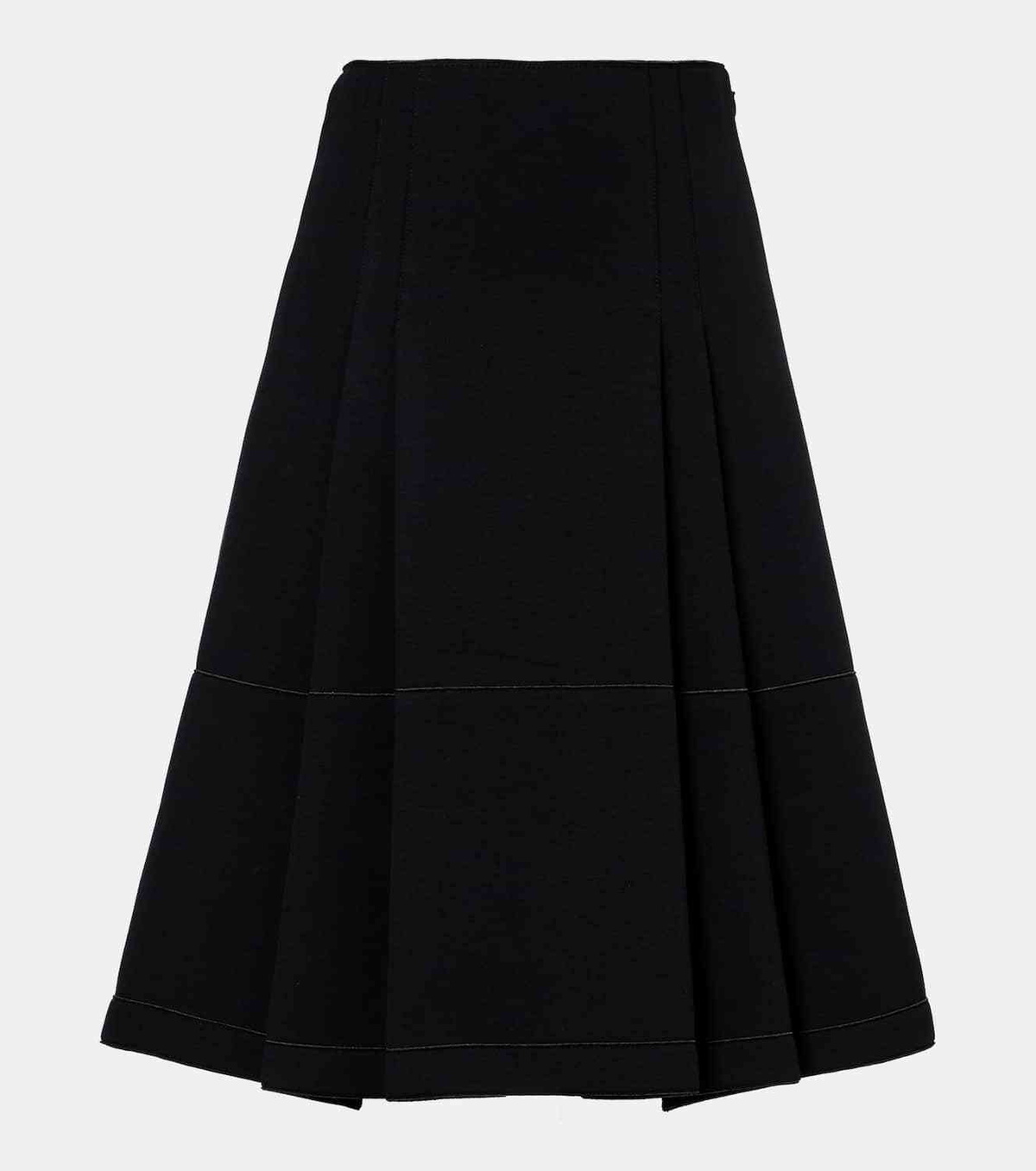Marni Tiered cotton-blend midi skirt